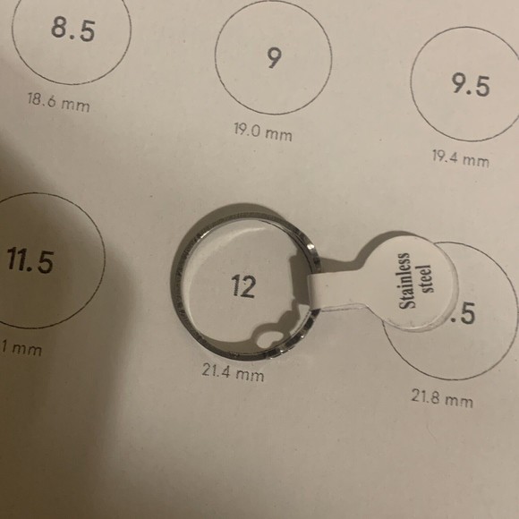 Women’s Stainless Steel Silver Cursive Love Ring Size 12 - Picture 3 of 3